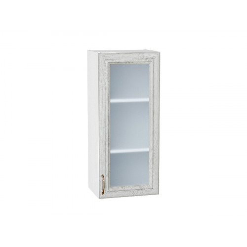 920*400* Шкаф верхний с 1-ой остекленной дверцей Шале White Dreamline Белый