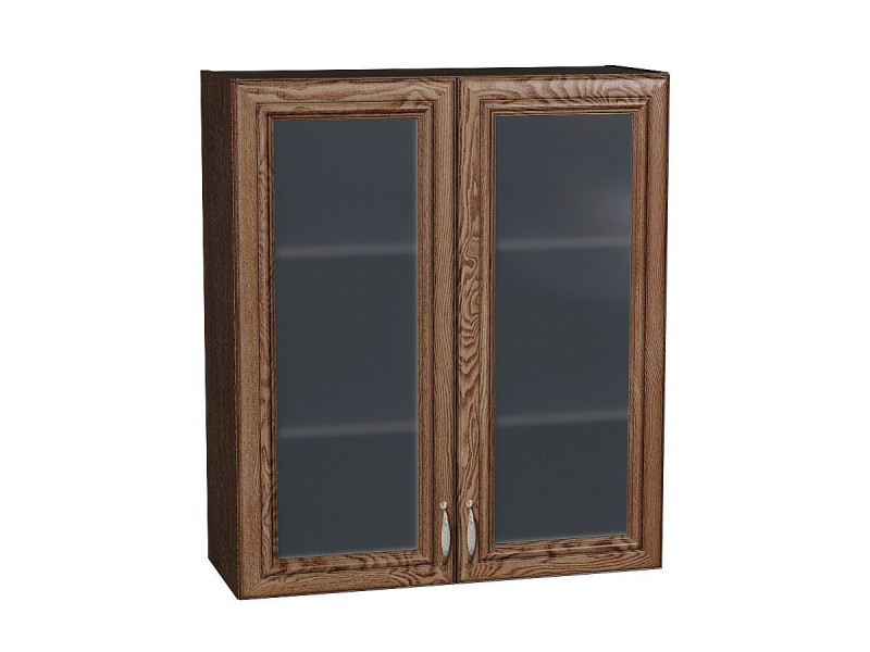 920*800* Шкаф верхний с 2-мя остекленными дверцами Шале Brown Dreamline Graphite