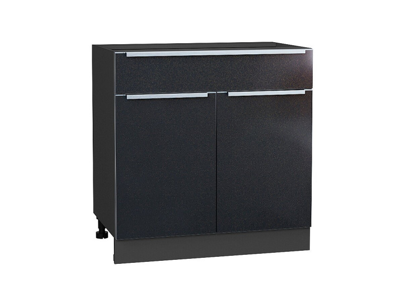816*800* Шкаф нижний с 2-мя дверцами и ящиком Фьюжн Anthracite Graphite