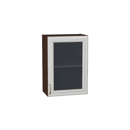716*500* Шкаф верхний с 1-ой остекленной дверцей Шале White Dreamline Graphite