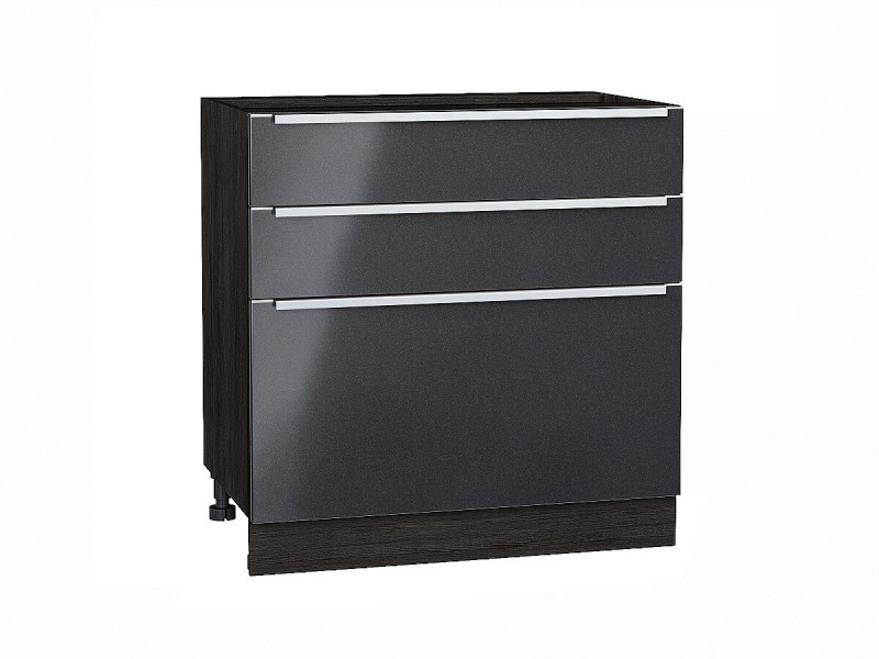 816*800* Шкаф нижний с 3-мя ящиками Фьюжн Anthracite Graphite