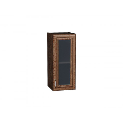 716*300* Шкаф верхний с 1-ой остекленной дверцей Шале Brown Dreamline Graphite